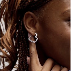 Camille Brinch - Heart Crush Hoops reringe, Slv