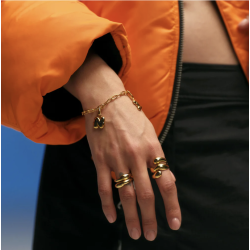 Camille Brinch - Puffer Letter Vedhng, Guld