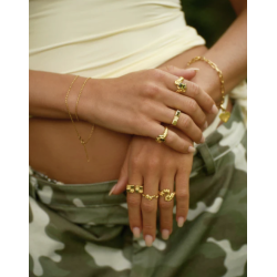 Camille Brinch - Link Puffer Armbnd, Guld