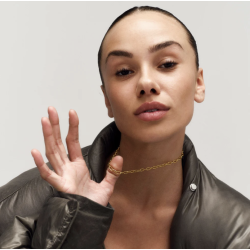 Camille Brinch - Link Puffer Halskde, Guld