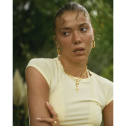 Camille Brinch - Link Puffer Halskde, Guld