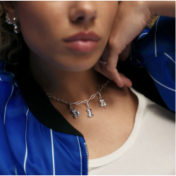 Camille Brinch - Link Puffer Halskde, Slv