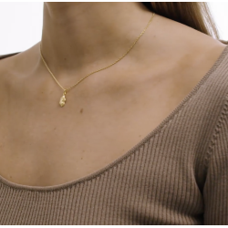 Camille Brinch - Mini Nugget Layers Halskde, Guld