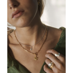 Camille Brinch - Mini Nugget Layers Halskde, Guld