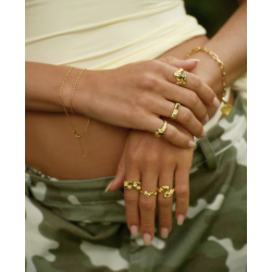 Camille Brinch - Lille Fusion Contrast Ring, Guld