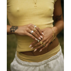 Camille Brinch - Lille Fusion Contrast Ring, Guld