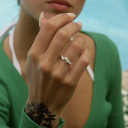 Camille Brinch - Lille Fusion Contrast Ring, Slv