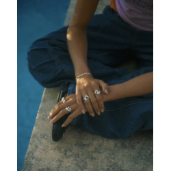 Camille Brinch - Lille Fusion Contrast Ring, Slv