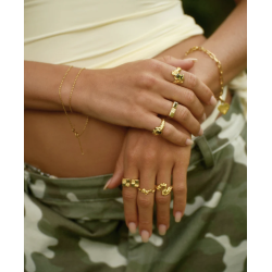 Camille Brinch - Lille Fusion Contrast Ring, Slv