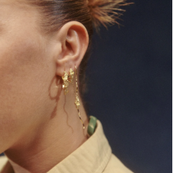 Camille Brinch - Sm Levitate Crush Hoops reringe, Guld