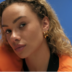 Camille Brinch - Sm Puffer Hoops reringe, Slv