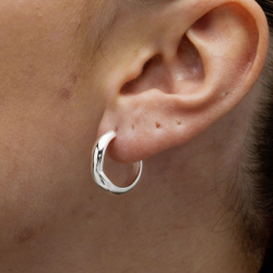 Camille Brinch - Sm Puffer Hoops reringe, Slv