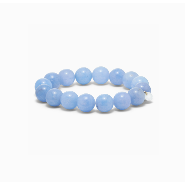 So - Chunky Krystal Armbnd, Akvamarin (Mod)