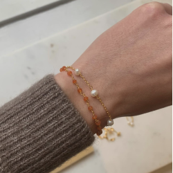 Susanne Friis Bjrner - Armbnd med Orange Sten