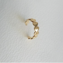 Stine A - Petit Love Heart Creol, Forgyldt