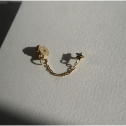 Stine A - Star Etoile With Chain rering, Forgyldt