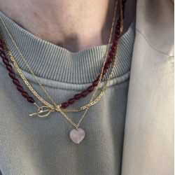 Stine A - Love Drop Halskde, Burgundy