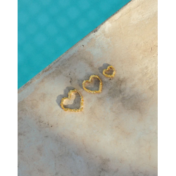 Camille Brinch - Mellem Heart Crush Hoops reringe, Forgyldt
