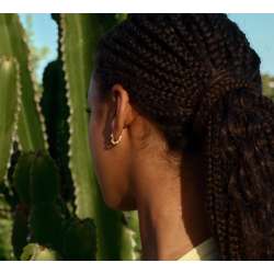 Camille Brinch - Mini Heart Crush Hoops reringe, Forgyldt