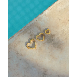 Camille Brinch - Mini Heart Crush Hoops reringe, Forgyldt