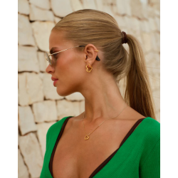 Camille Brinch - Mini Heart Crush Hoops reringe, Forgyldt