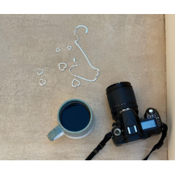 Camille Brinch - Mellem Heart Crush Hoops reringe, Slv