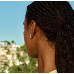 Camille Brinch - Mini Heart Crush Hoops reringe, Slv