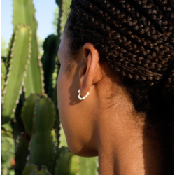 Camille Brinch - Mini Heart Crush Hoops reringe, Slv