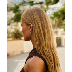 Camille Brinch - Mini Heart Crush Hoops reringe, Slv