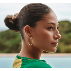 Camille Brinch - Statement Twin Essentia Hoops, Forgyldt