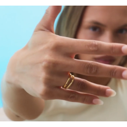 Camille Brinch - Twin Essentia Ring, Forgyldt