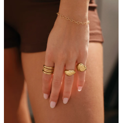 Camille Brinch - Twin Essentia Ring, Forgyldt