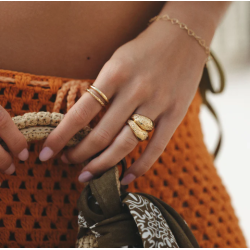 Camille Brinch - Twin Essentia Ring, Forgyldt