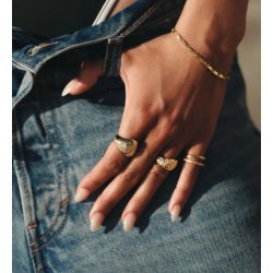 Camille Brinch - Twin Essentia Ring, Forgyldt