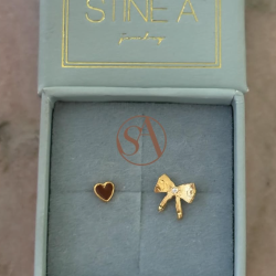 Stine A - Petit Love Heart restik, Mocha Brun