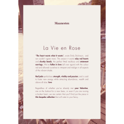 Maanesten - Rosy Heart �reringe, Forgyldt