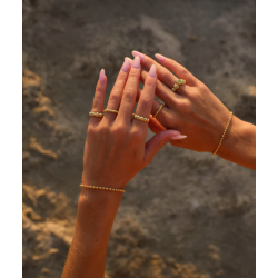 Camille Brinch - Textured Dots Armb�nd, Forgyldt