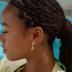 Camille Brinch - Wavy Gem Dots �reringe, Forgyldt