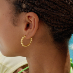 Camille Brinch - Store Dots Hoops, Forgyldt