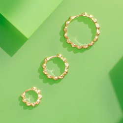Camille Brinch - Store Dots Hoops, Forgyldt