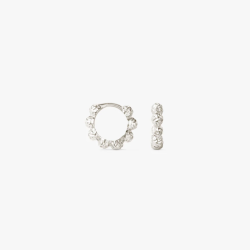 Camille Brinch - Lille Dots Hoops, S�lv