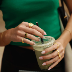 Camille Brinch - BFF Sparkly Ringe STACK, s�lv/forgyldt