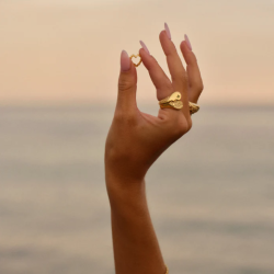 Camille Brinch - BFF Sparkly Ringe STACK, s�lv/forgyldt