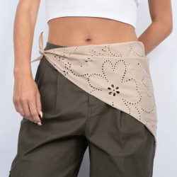 Sui Ava - Floral Broderie Bandana T�rkl�de, Salted Caramel