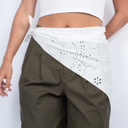 Sui Ava - Floral Broderie Bandana T�rkl�de, Soft White