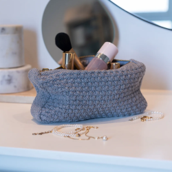 By Lohn - Petra Strikket Clutch, Grey Melange