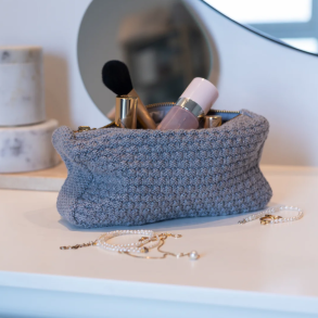 By Lohn - Petra Strikket Clutch, Grey Melange