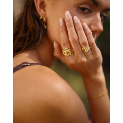 Camille Brinch - Flare Zebra Ring, Forgyldt