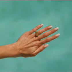 Camille Brinch - Flare Zebra Ring, Forgyldt