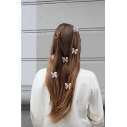 Pico - Small Butterfly Klemme, Multi Granit